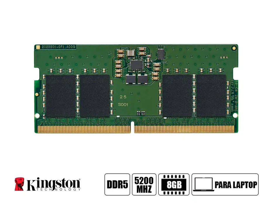 Memoria Para Laptop Sodimm Kingston Ddr5 8gb (kvr52s42bs6-8) 5200 Mhz