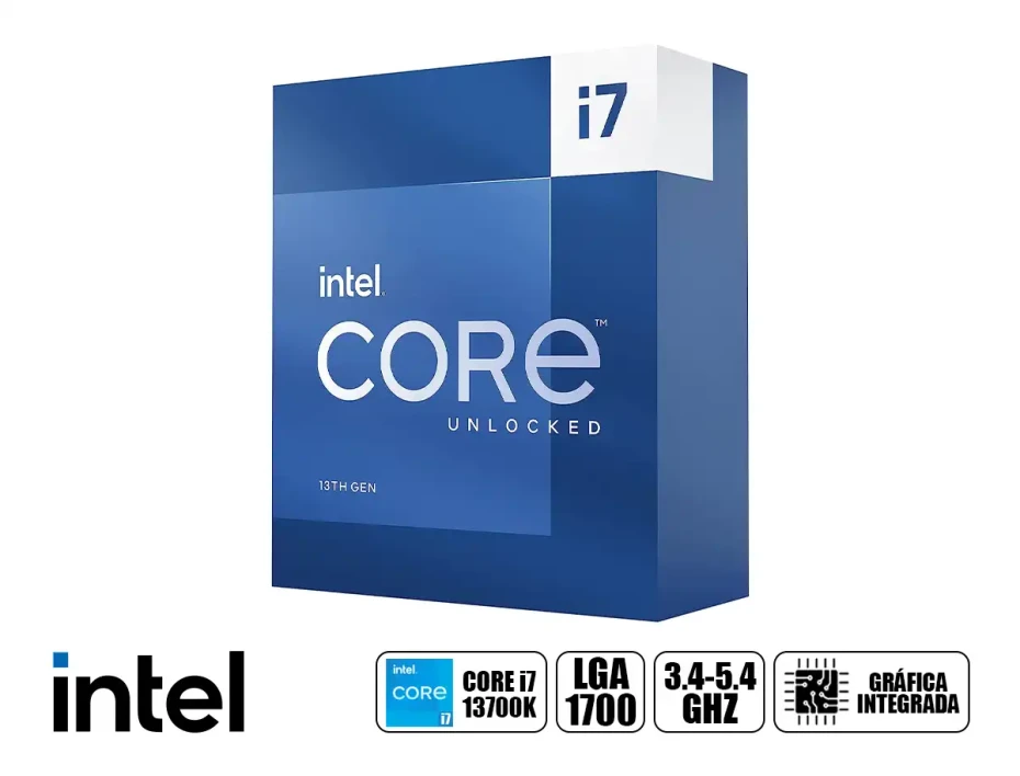 Procesador Intel Core I7 13700k 3.4ghz Hasta 5.4ghz 30mb (bx8071513700k) Lga 1700, 16 Nucleos, C/ Grafica Uhd 770, S/cooler