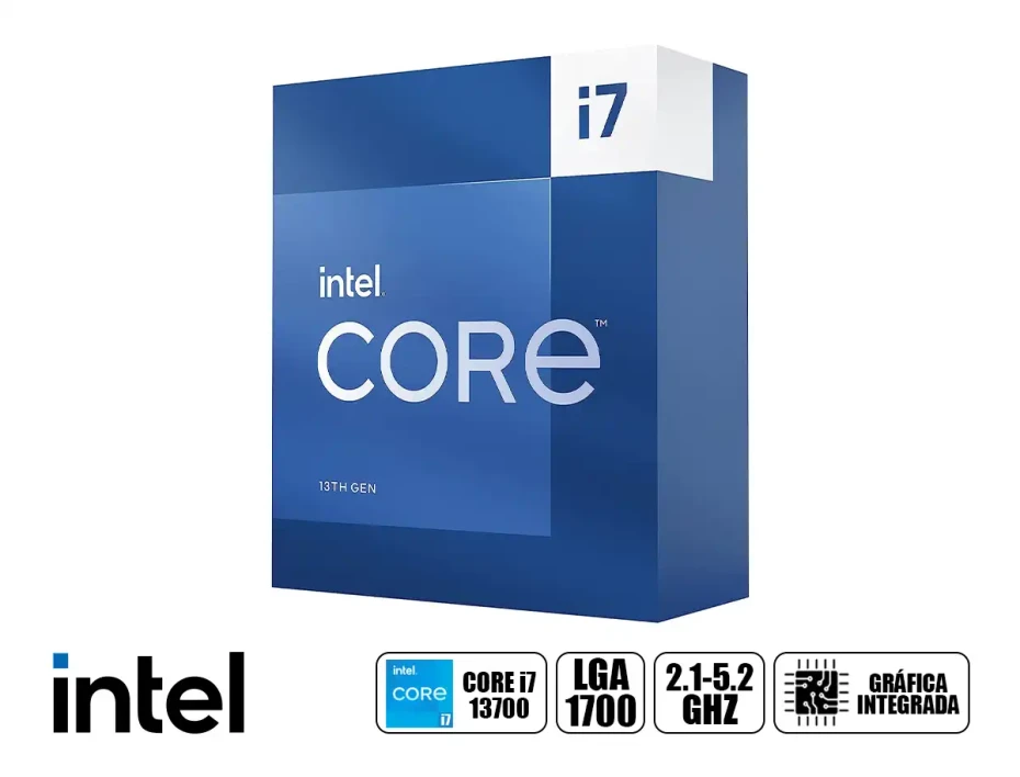 Procesador Intel Core I7 13700 2.1ghz Hasta 5.2ghz, 30mb (bx8071513700) Lga 1700, 16 Nucleos, C/ Grafica Uhd 770, C/cooler