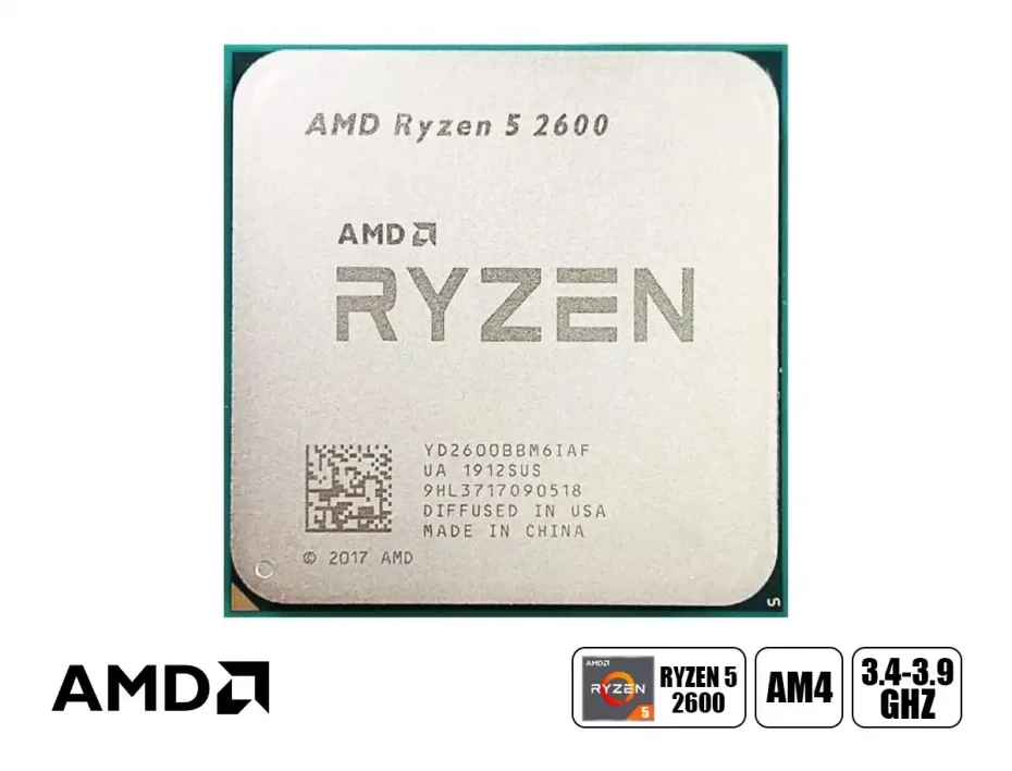 Procesador Amd Ryzen 5 2600 3.4ghz Hasta 3.9ghz 16mb (yd2600bbm6iaf) Am4, 6 Nucleos, Oem