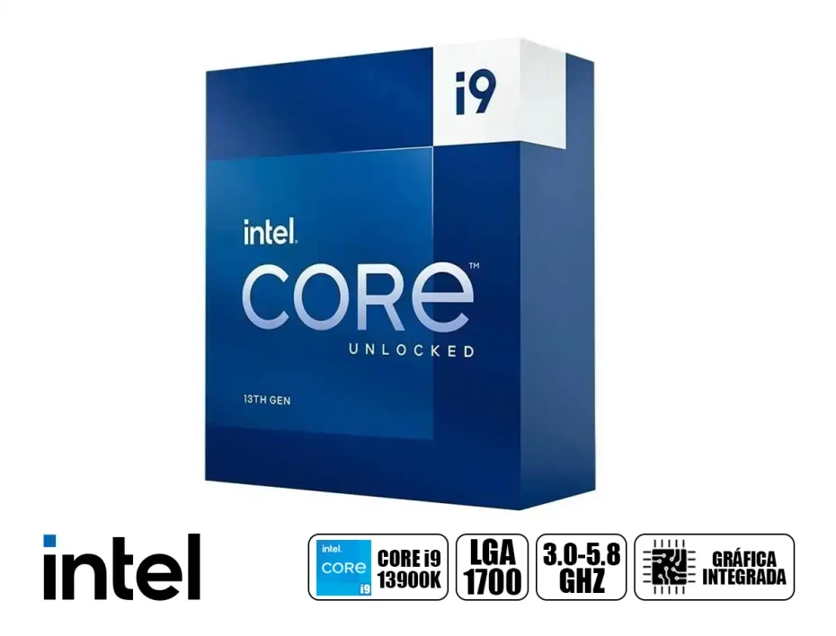 Procesador Intel Core I9 13900k 3.0ghz Hasta 5.8ghz 36mb (bx8071513900k) Lga 1700, 24 Nucleos, C Grafica Uhd 770, S/cooler