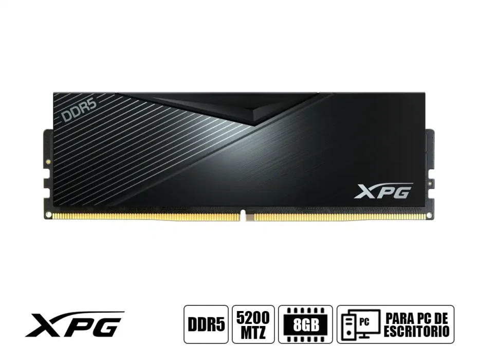 Memoria Ram Xpg Ddr5 8gb Lancer (ax5u5200c388g-clark) 5200 Mt/s, Negro