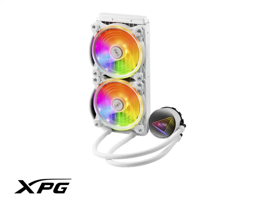 Sistema De Enfriamiento Liquido Xpg Levante X 240 (levantex240-whcww) 2 Ventiladores, 240mm, Led Argb, Blanco