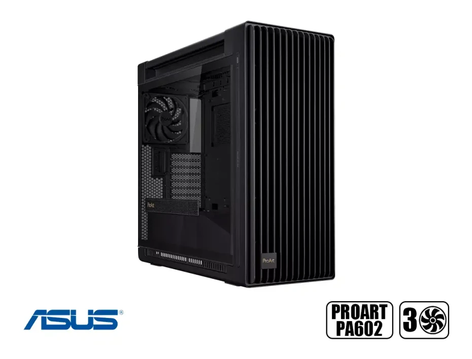 Case Asus Proart Gaming Pa602 S/fuente (90-asus-pa602bk-ft) Panel De Vidrio, Negro