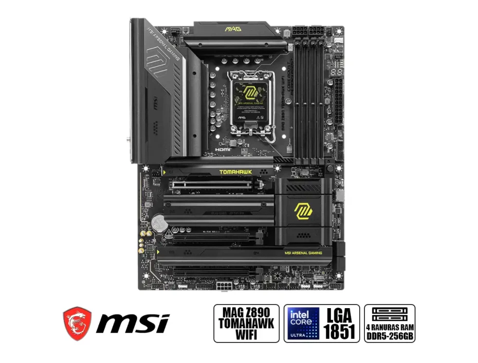 Placa Madre Msi Z890 Mag Tomahawk Wifi (msiz890tomahawk Wifi) Socket Lga 1851, Ram Ddr5, Core Ultra Gen.