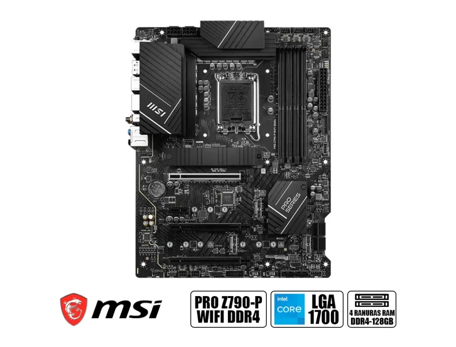 Placa Madre Msi Z790-p Pro Wifi Ddr4 (911-7e06-008) Socket Lga 1700, Ram Ddr4 5333mhz, 14va, 13va, 12va Gen, Wifi 6e