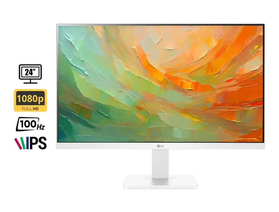 Monitor Lg 24 Pulgadas 24mr400-w (24mr400-wb.cwflmr) Frecuencia 100hz, 5ms, Fhd, 1 Hdmi, 1 Vga, Blanco