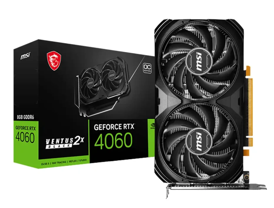 Tarjeta De Video Msi Rtx 4060 Ventus 2x Oc 8gb Gddr6 (912-v516-012) Geforce Nvidia 128 Bits, 2 Ventiladores