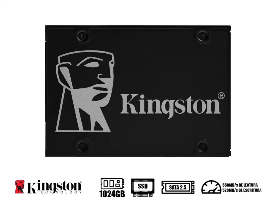 Unidad De Almacenamiento Ssd Sata 2.5 Kingston 1024gb Kc600 (skc600/1024g) 550mb/s