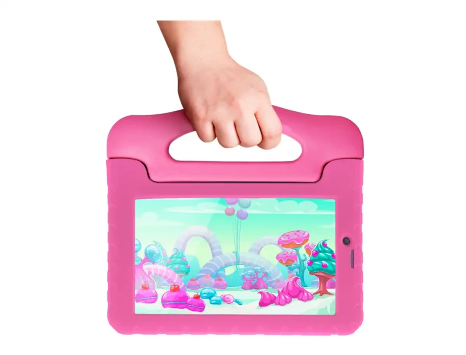 Tablet Kid Pad (nb607) 7" | Rosado | Ram 2gb | 32gb Rom | Camara Frontal 2.0mp | Android 11 | Incluye Case De Silicona, Control Parental Y Juegos