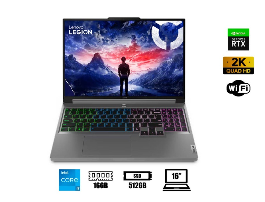 Laptop Lenovo Core I7-14650hx Legion 5 16irx9 (83dg004nus) 16" Wqxga 165hz, Ram 16gb, Ssd 512gb, Rtx 4060 8gb, Win11, Grey, 14gen.