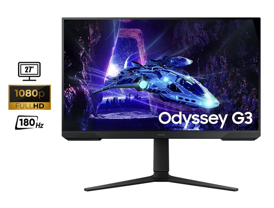 Monitor Samsung 27 Pulgadas Odyssey G3 (ls27dg300elxpe) Gaming 180hz, 1ms, Freesync, Fhd, 1 Hdmi, 1 Displayport