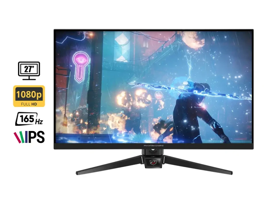 Monitor Asrock 27 Pulgadas Phantom (pg27ff1a) Gaming 165hz, 1ms, Freesync, Fhd, 2 Hdmi, 1 Displayport