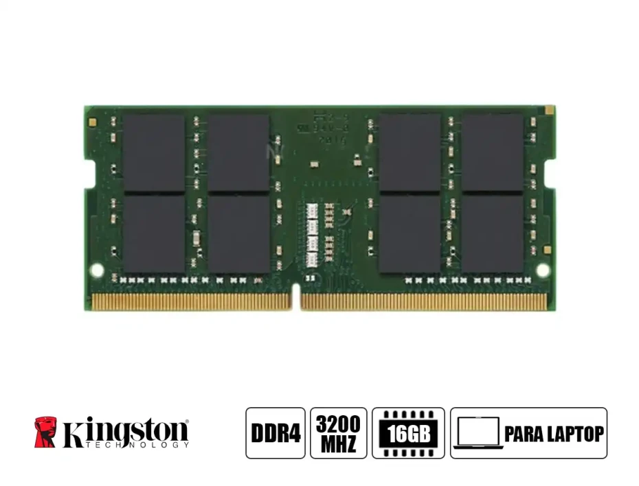 Memoria Para Laptop Sodimm Kingston Ddr4 16gb (kvr32s22s8/16) 3200 Mhz