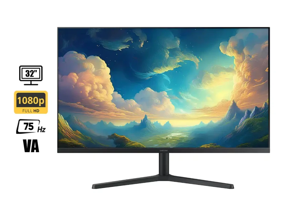 Monitor Samsung 32 Pulgadas Ls32b300nwnxgo (ls32b300nwnxgo) Frecuencia 75hz, 8ms, Fhd, 1 Hdmi, 1 Displayport, Va