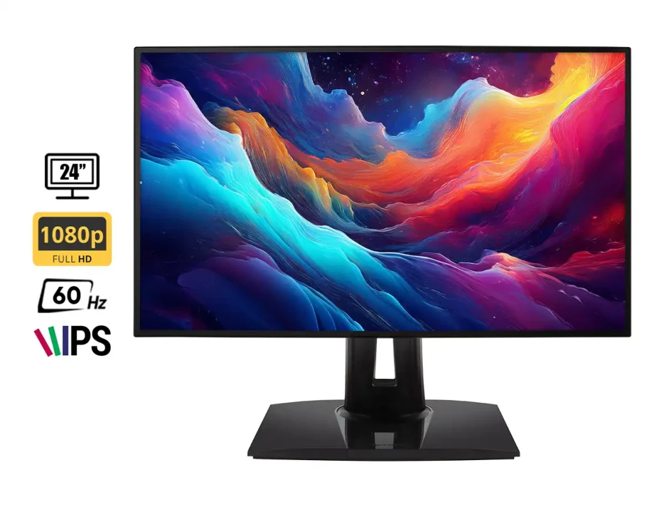 Monitor Viewsonic 24 Pulgadas Vp2458 (vp2458) Frecuencia 60 Hz, 7ms, Fhd, 1 Hdmi, 1 Displayport, 1 Vga, 2 Usb