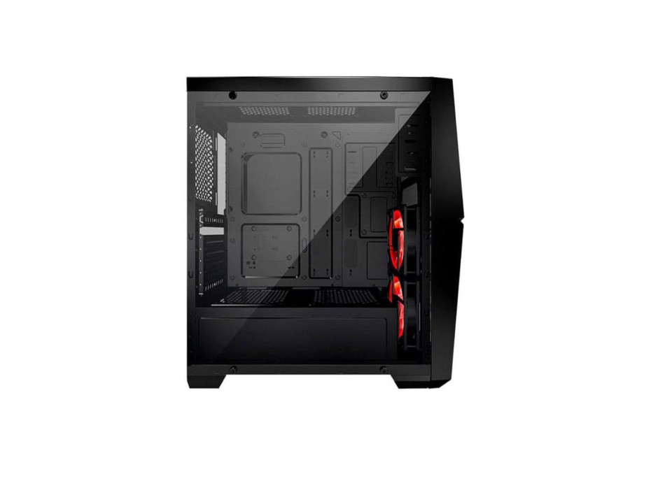 Case Gambyte Vader S/fuente (gtt1205a-ledred) Panel De AcrÍlico, 2 Ventiladores, Led Rojo, Negro