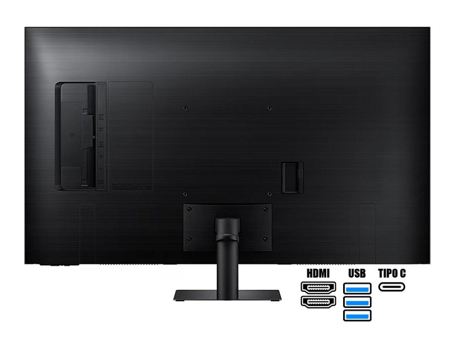 Monitor Samsung 43 Pulgadas Smart Dm702 (ls43dm702unxgo) Frecuencia 60hz, 4ms, 4k, 2 Hdmi, 1 Usb-c, 3 Usb, Altavoces, Wifi, Bluetooth