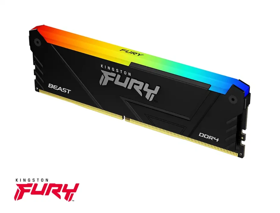 Memoria Ram Kingston Fury Ddr4 8gb Beast (kf436c17bb2a/8) 3600 Mhz, Negro, Rgb