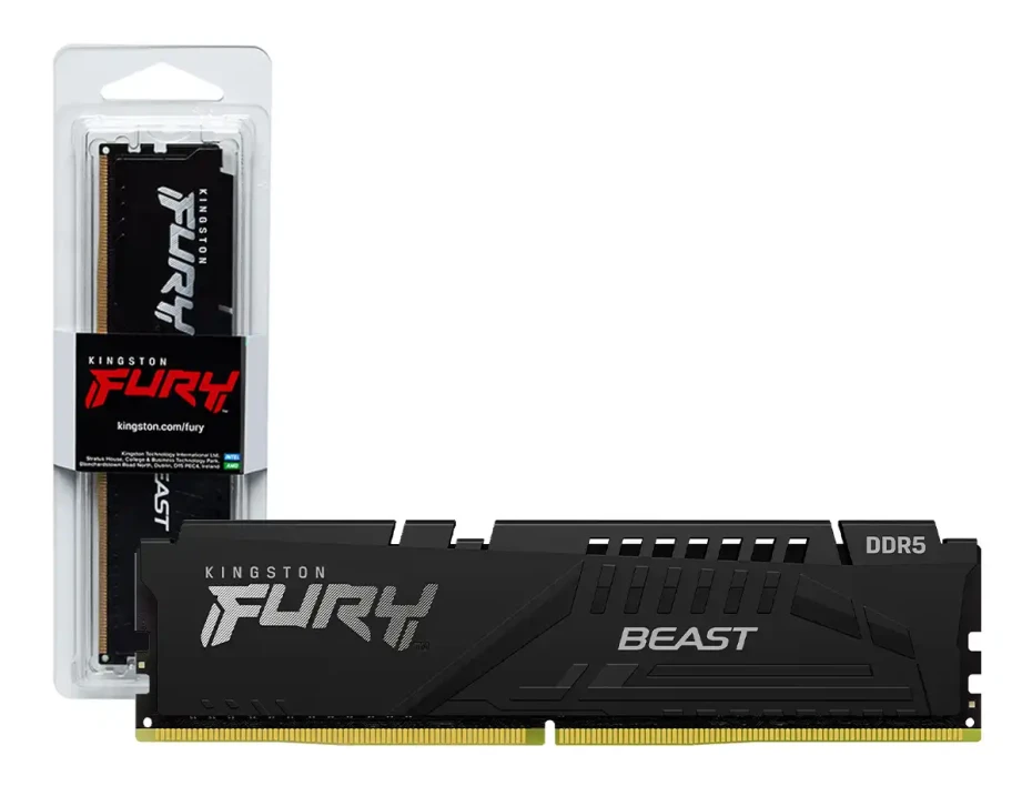 Memoria Ram Kingston Fury Ddr5 8gb Beast (kf552c40bb-8) 5200 Mt/s, Negro