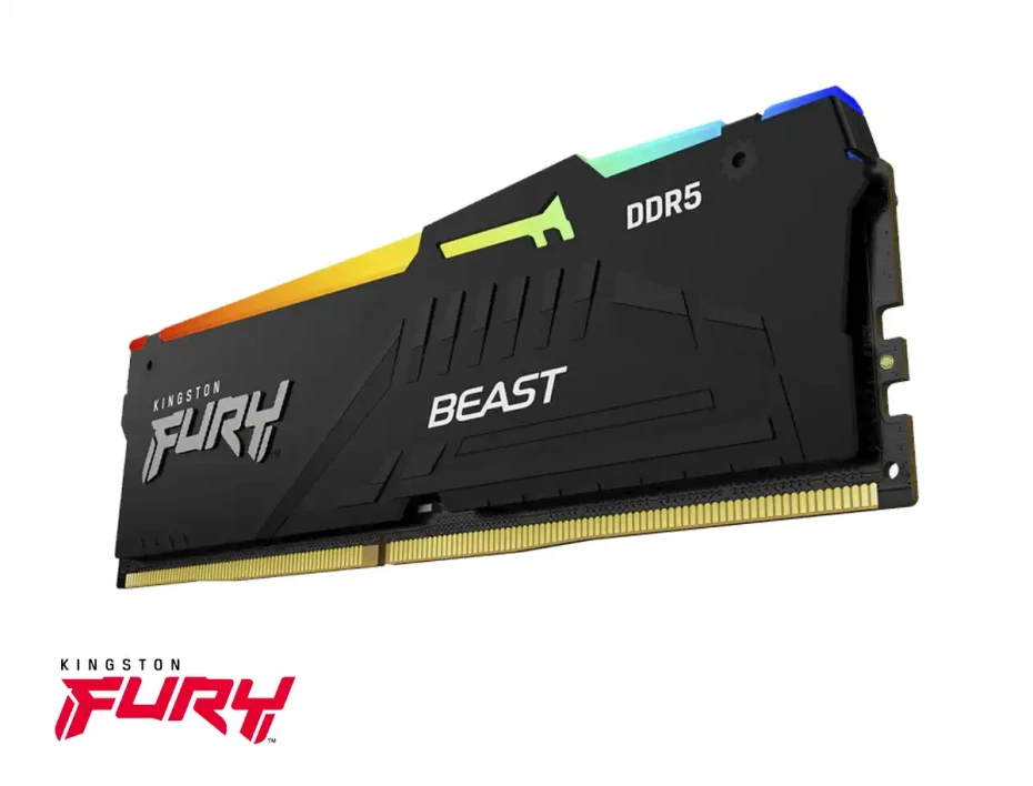 Memoria Ram Kingston Fury Ddr5 16gb Beast (kf556c40bba-16) 5600 Mt/s, Negro, Rgb