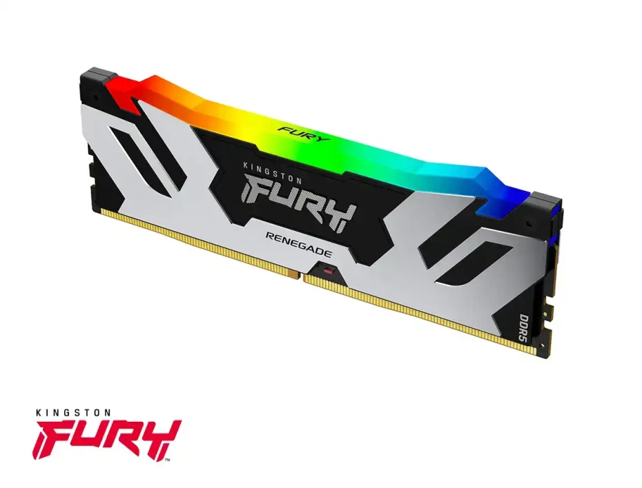 Memoria Ram Kingston Fury Ddr5 16gb Renegade (kf564c32rsa-16) 6400 Mt/s, Negro, Rgb