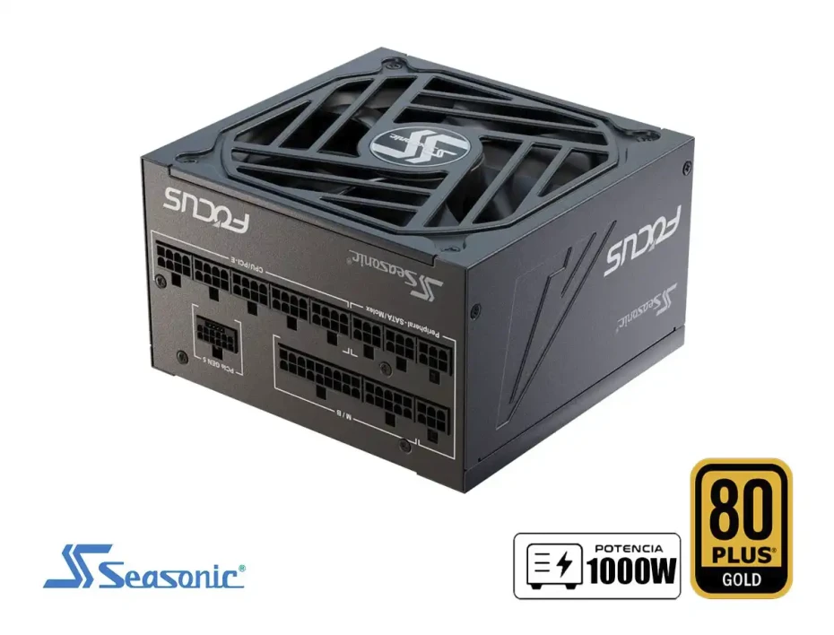 Fuente De Poder Seasonic 1000w Focus Gx (ssr-1000fx) Atx, 80 Plus Gold, Modular, Negro