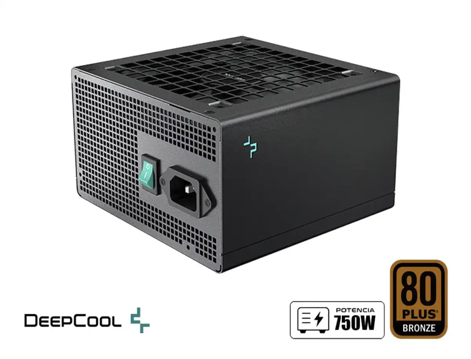 Fuente De Poder Deepcool 750w Pk750d (r-pk750d-fa0b-us) Atx, 80 Plus Bronze, No Modular, Negro