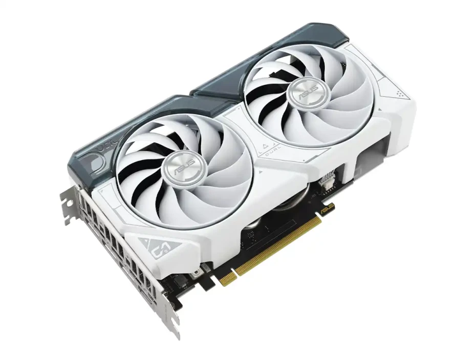 Tarjeta De Video Asus Rtx 4060 Dual Oc 8gb Gddr6 (90yv0jc2-m0aa00) Geforce Nvidia 128 Bits, White, 2 Ventiladores