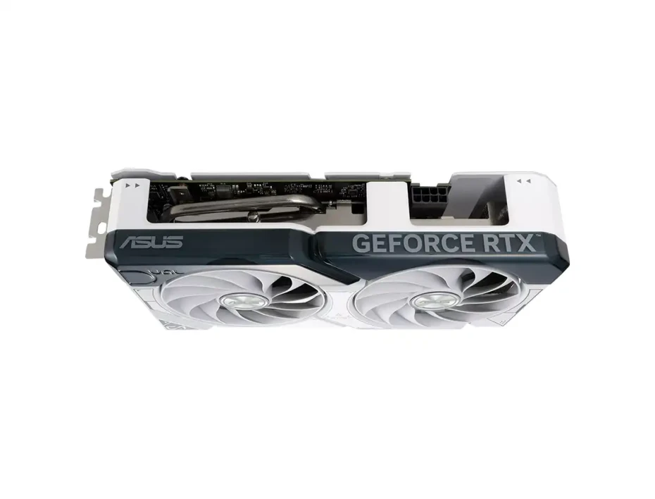 Tarjeta De Video Asus Rtx 4060 Dual Oc 8gb Gddr6 (90yv0jc2-m0aa00) Geforce Nvidia 128 Bits, White, 2 Ventiladores