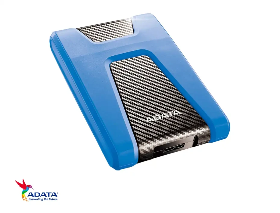 Disco Duro Externo Adata 2tb Hd650 Anti Golpe (ahd650-2tu31-cbl) Unidad De Almacenamiento Portable, Usb 3.1, Azul