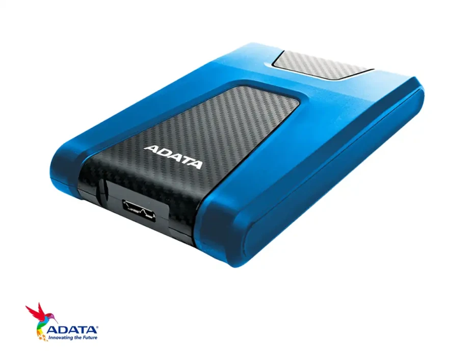 Disco Duro Externo Adata 2tb Hd650 Anti Golpe (ahd650-2tu31-cbl) Unidad De Almacenamiento Portable, Usb 3.1, Azul