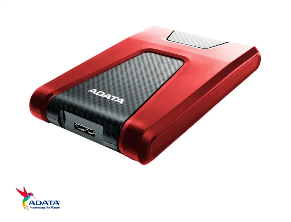 Disco Duro Externo Adata 2tb Hd650 Anti Golpe (ahd650-2tu31-crd) Unidad De Almacenamiento Portable, Usb 3.1, Rojo