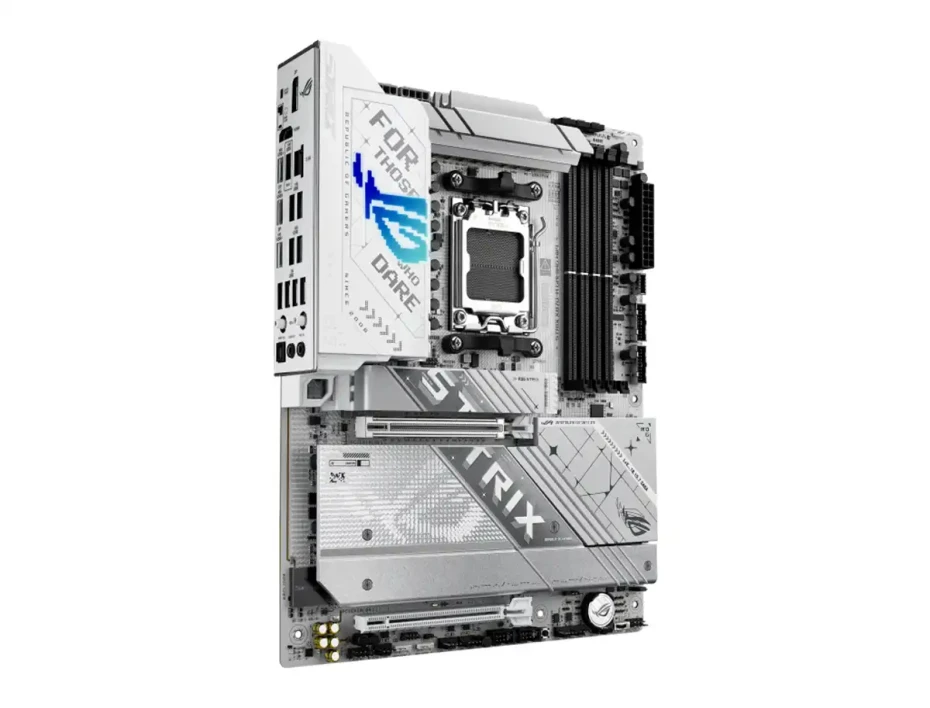 Placa Madre Asus X870-a Rog Strix Gaming Wifi 7 (90mb1if0-m0aay0) Blanco, Socket Am5, Ram Dddr5 Buss 8000oc Mhz