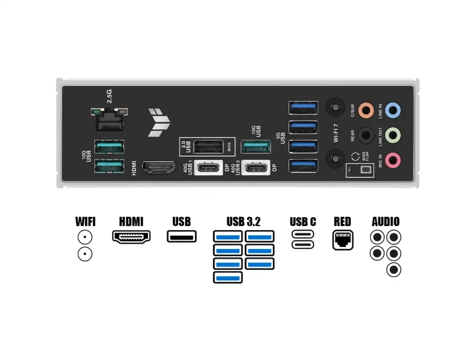 Placa Madre Asus X870-plus Tuf Gaming Wifi (90mb1iu0-m0eay0) Socket Am5, Ram Dddr5 Buss 8000oc Mhz, Wifi 7