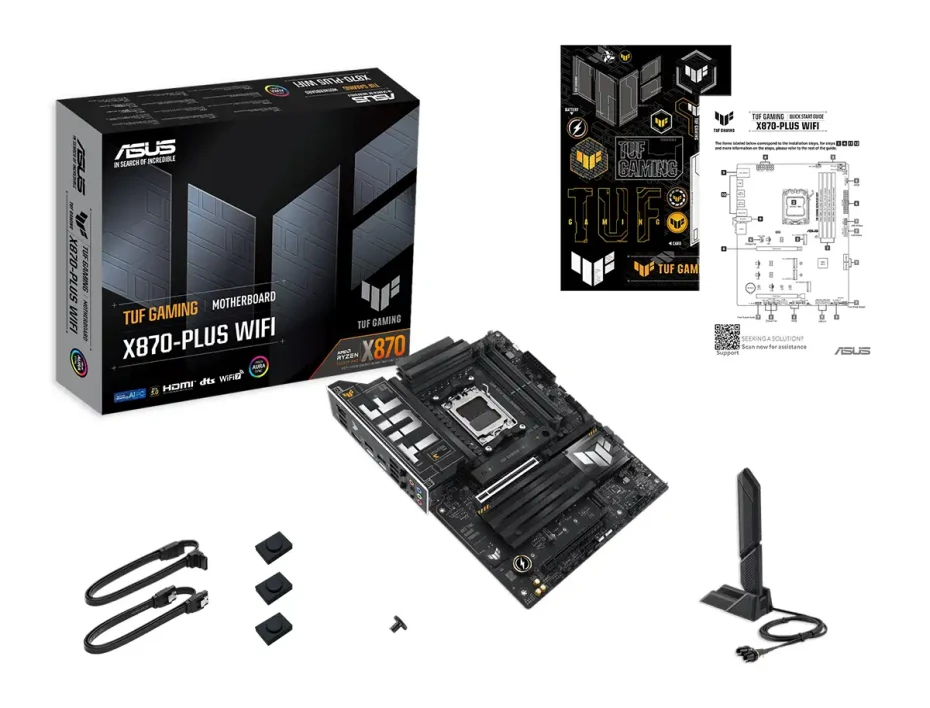 Placa Madre Asus X870-plus Tuf Gaming Wifi (90mb1iu0-m0eay0) Socket Am5, Ram Dddr5 Buss 8000oc Mhz, Wifi 7