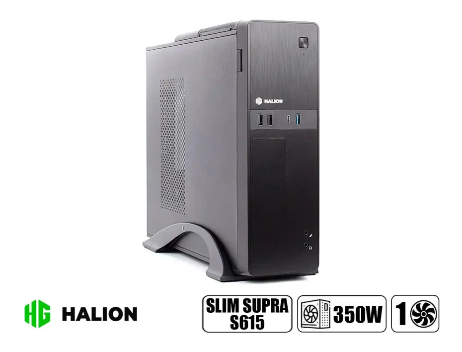 Case Mini Halion Slim Supra S615 Fuente 350w (s615 Pro) Negro