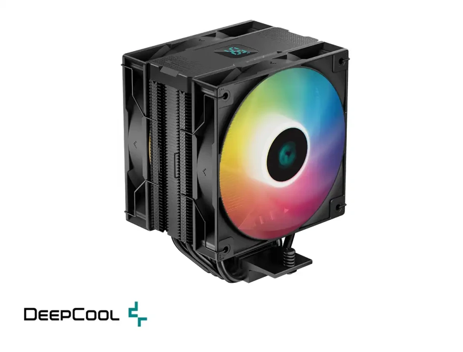 Cooler Para Procesador Deepcool Ag400 Digital Plus (r-ag400-bkadmp-g-1) 2 Ventiladores, Led Argb, 120mm, Black