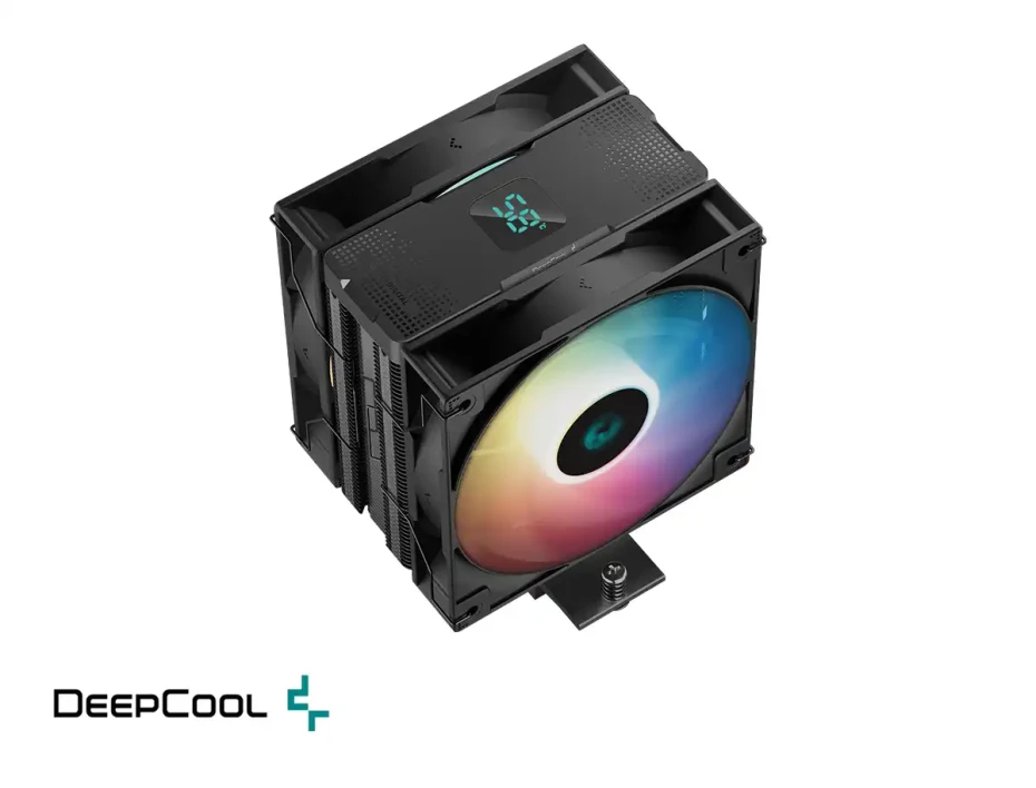 Cooler Para Procesador Deepcool Ag400 Digital Plus (r-ag400-bkadmp-g-1) 2 Ventiladores, Led Argb, 120mm, Black