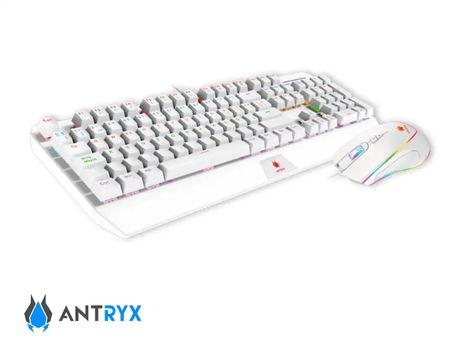 Combo 2 En Uno Antryx Gc-5100 (agc-5100wre-sp) Teclado Switch Red, Led Rgb, Mouse 7 Botones