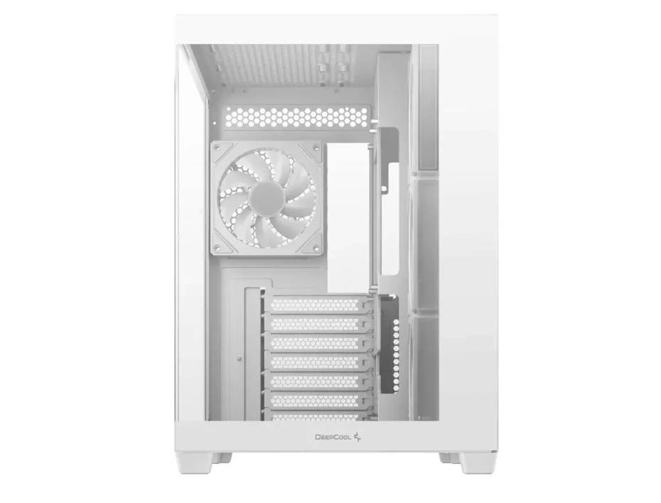 Case Deepcool Gaming Cg530 4f Wh S/fuente (r-cg530-whada4-g-1) Panel De Vidrio, 4 Ventiladores, Led Argb, White