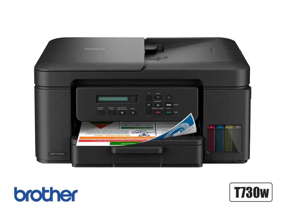 Impresora Brother Multifuncional T730w, 3 En Uno Imprime Escanea Fotocopia (dcp-t730w)