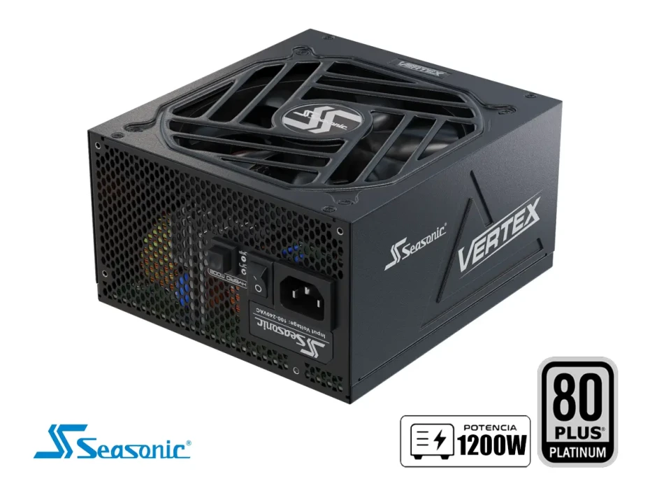 Fuente De Poder Seasonic 1200w Atx, Platinum 80 Plus, Modular, Color Negro (12122pxafs)