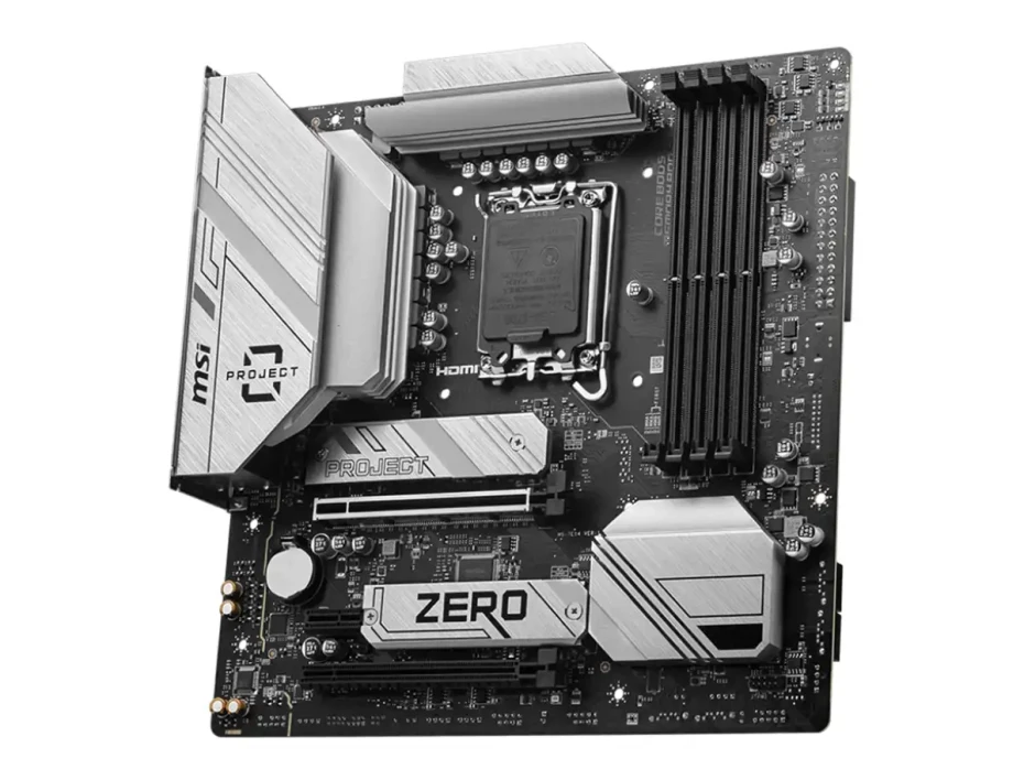 Placa Madre Msi B760m Project Zero (b760m Project Zero) Socket Lga 1700, Ram Ddr4 Buss 7800c Mhz, 14va, 13va, 12va Gen