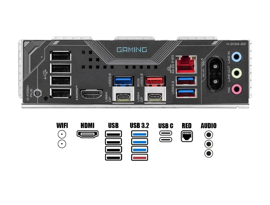 Placa Madre Gigabyte X870 Gaming Wifi 6 (gax870 Gaming Wifi6) Socket Am5, Ram Dddr5 Buss 8200oc Mt/s