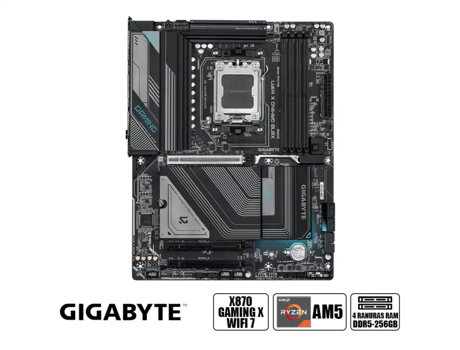 Placa Madre Gigabyte X870 Gaming X Wifi 7 (gax870 Gaming X Wifi7) Socket Am5, Ram Dddr5 Buss 8200oc Mt/s