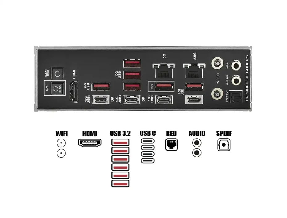 Placa Madre Asus X870e Rog Crosshair Hero (rog Crosshair X870e Hero) Socket Am5, Ram Dddr5 Buss 8200oc Mhz, Wifi 7