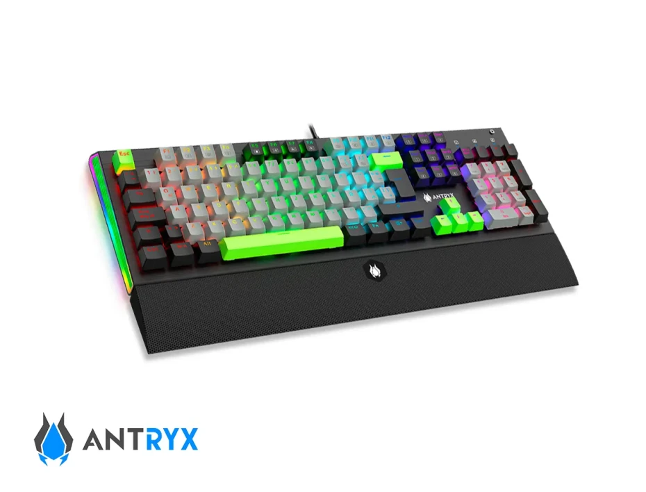 Teclado Antryx Gaming Mecanico Mk Zigra Evo Black/gray | Switch Blue (amk-900kbl-sp)