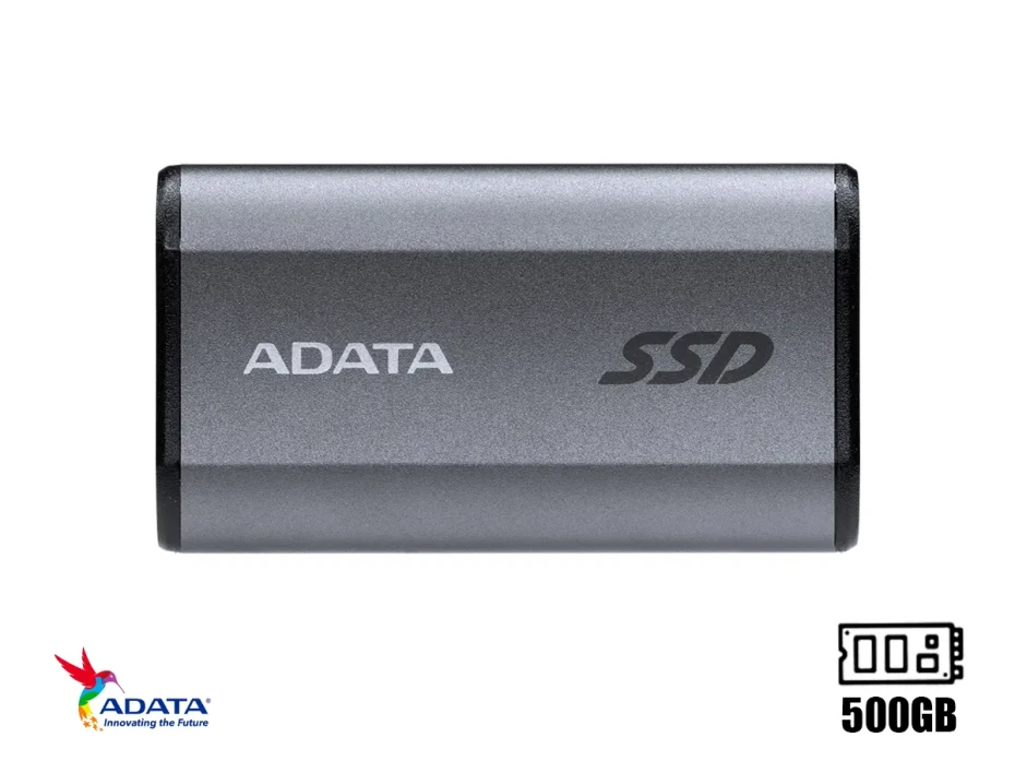 Disco Solido Externo Adata 500gb Se880 (aeli-se880-500gcgy) Unidad De Almacenamiento Portalbe, Usb 3.2, Negro