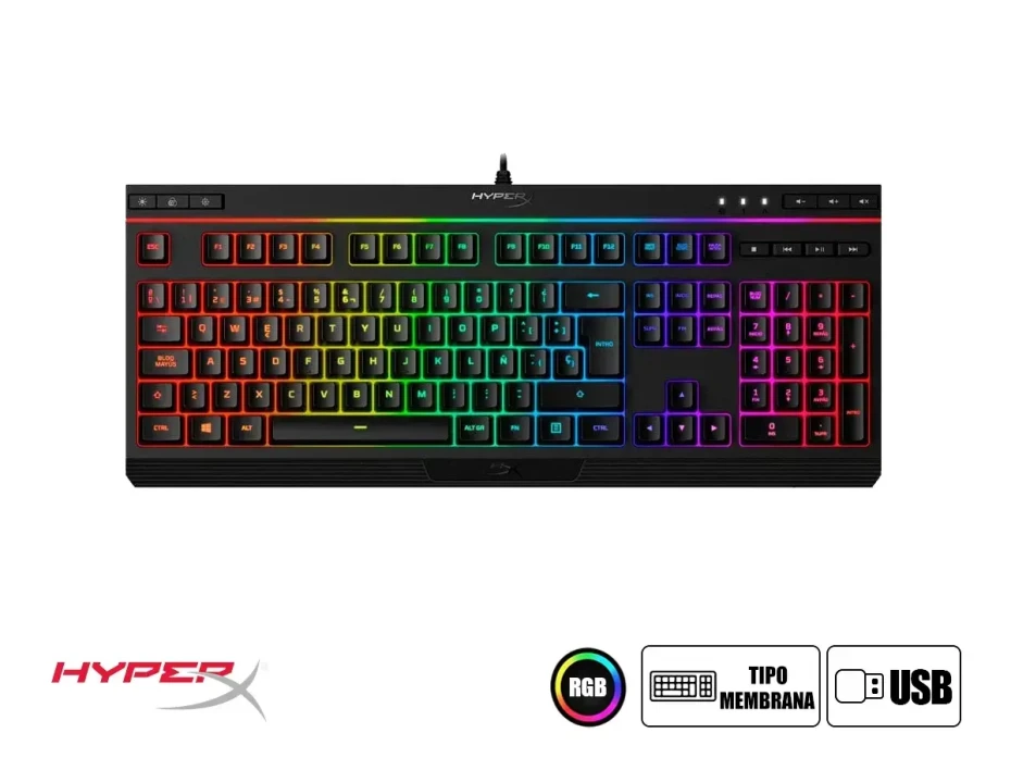 Teclado Hyperx Gaming Membrana Alloy Core Rgb (4p4f5ai#ac8)